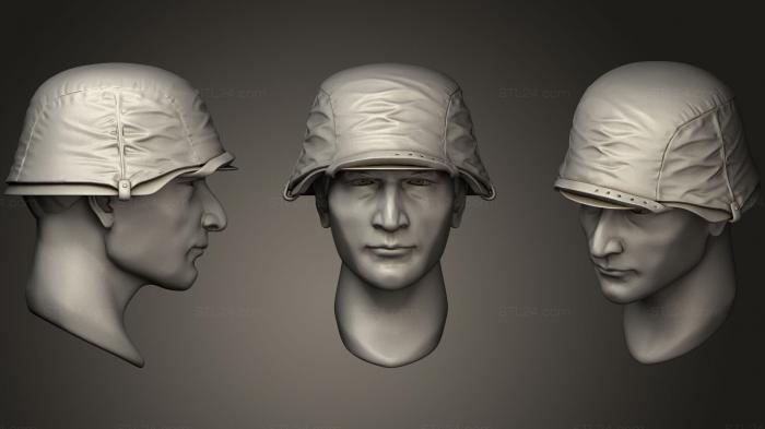 Military figurines (HEADS HELMETS2, STKW_0452) 3D models for cnc